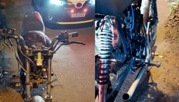 Motos com escape barulhento foram recolhidas pela Guarda Municipal — Foto: H2FOZ