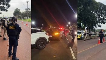 Operação vistoria veículos em Foz do Iguaçu — Foto: H2FOZ