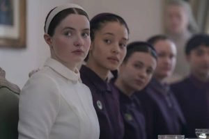 Cena da série Os Testamentos: Das Filhas de Gilead, spin-off de O Conto da Aia —