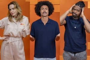 Montagem de imagens do 9º Paredão do BBB 26: Ana Paula Renault, Breno e L — Foto