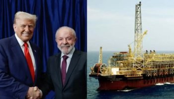 Foto: Reeunião entre as duas lideranças para discutir a volta da Petrobrás na Ve