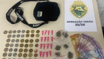 Apreensão de drogas em Matinhos — Foto: Governo do Paraná