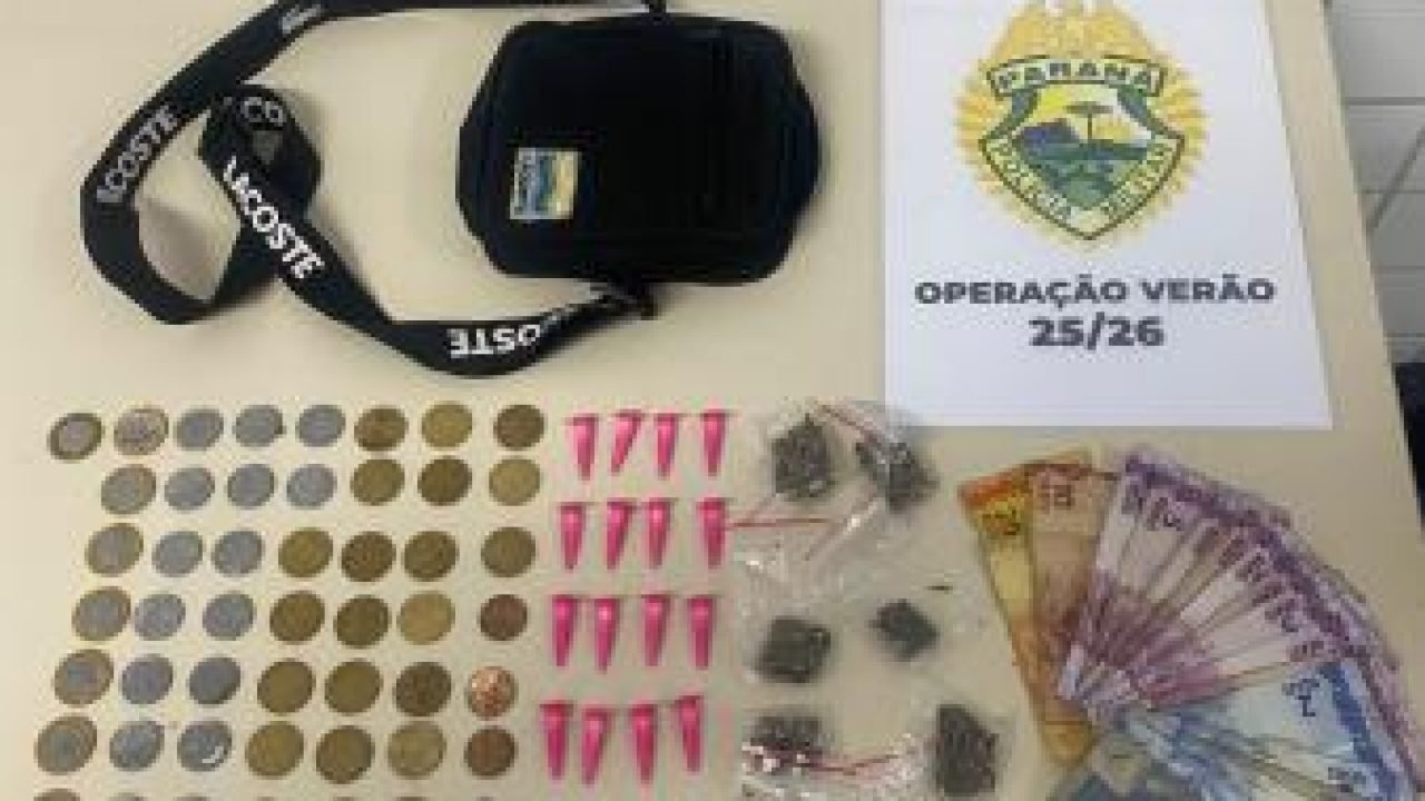 Apreensão de drogas em Matinhos — Foto: Governo do Paraná