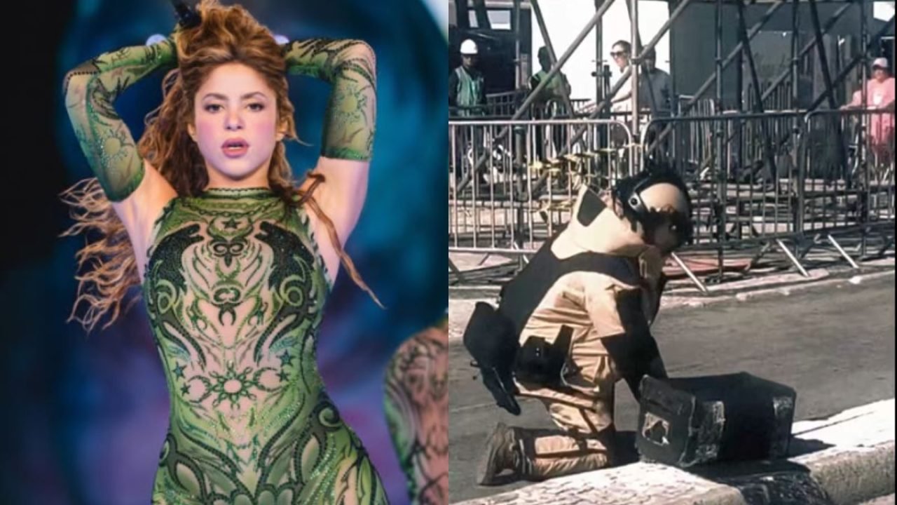 Foto: 1 de 1 Foto de Shakira e registro de operação policial no RJ - Foto: Repro