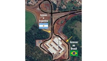 Mudança no trânsito da ponte entre Brasil e Argentina — Foto: Foto: DER