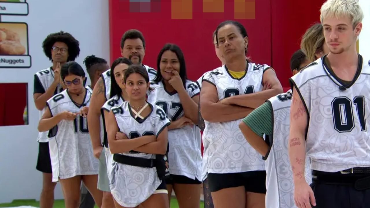 Foto: 1 de 1 Participantes disputam a Prova do Anjo no BBB 26 neste sábado (7/3)