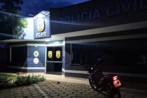 Motocicleta recuperada pela Polícia Civil — Foto: Governo do Paraná