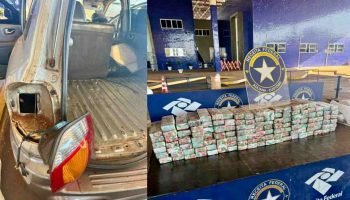 Interceptação de droga na Ponte da Amizade — Foto: H2FOZ