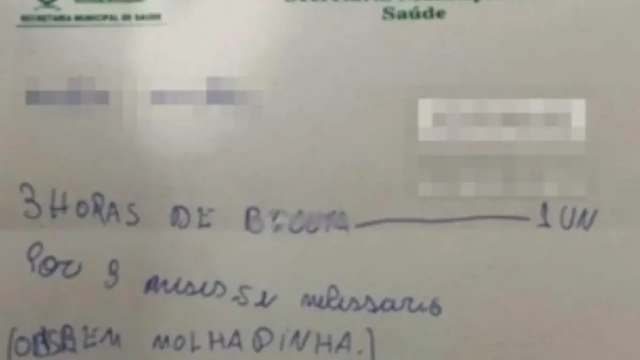 Uma suposta receita médica que circula pelas redes sociais prescreve um remédio