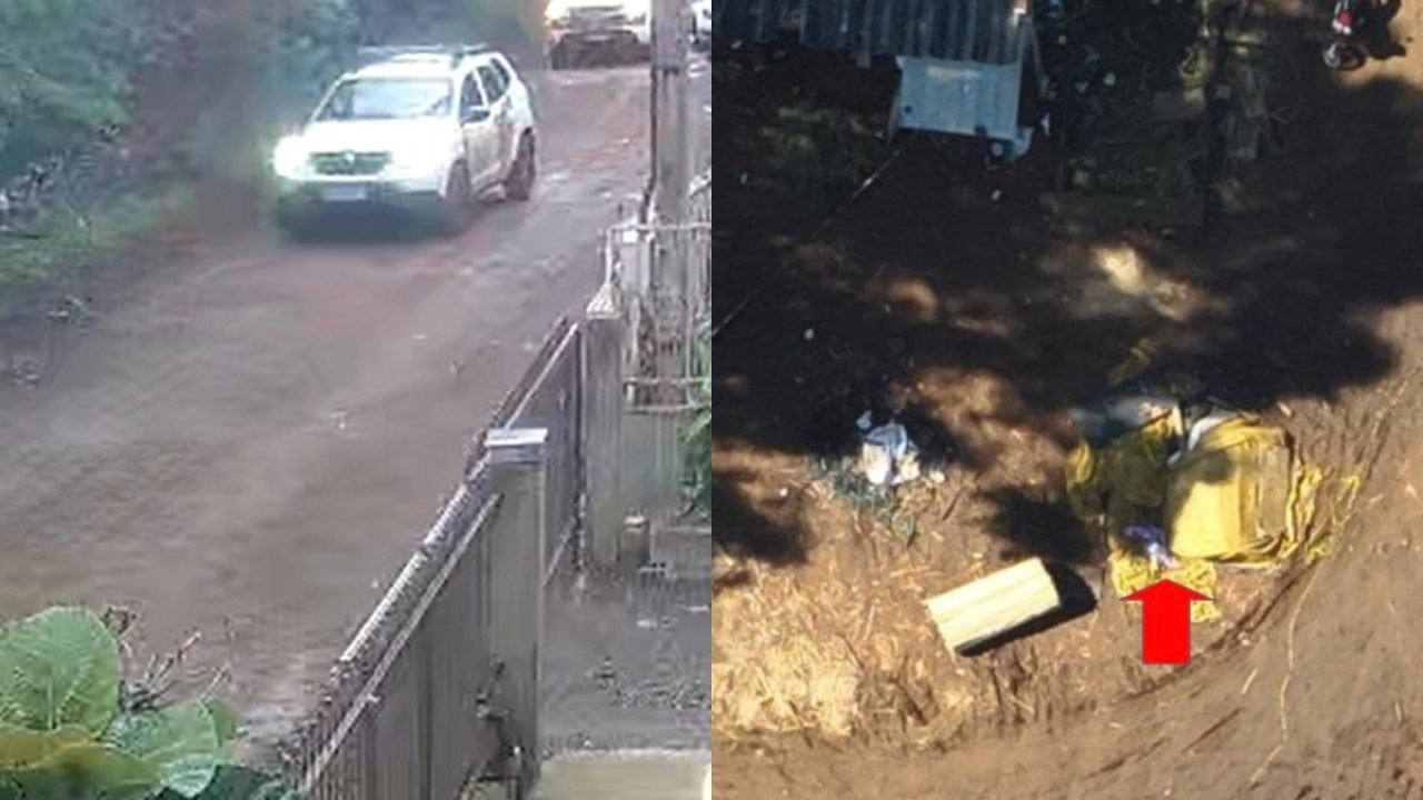 Recém-nascido foi encontrado morto em sacola, em Clevelândia. — Foto: Recém-nasc