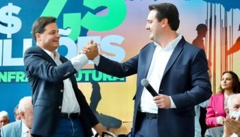 Sandro Alex terá apoio de Ratinho Jr nas eleições de outubro — Foto: Sandro Alex