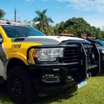 PM reforça segurança em Foz do Iguaçu — Foto: H2FOZ