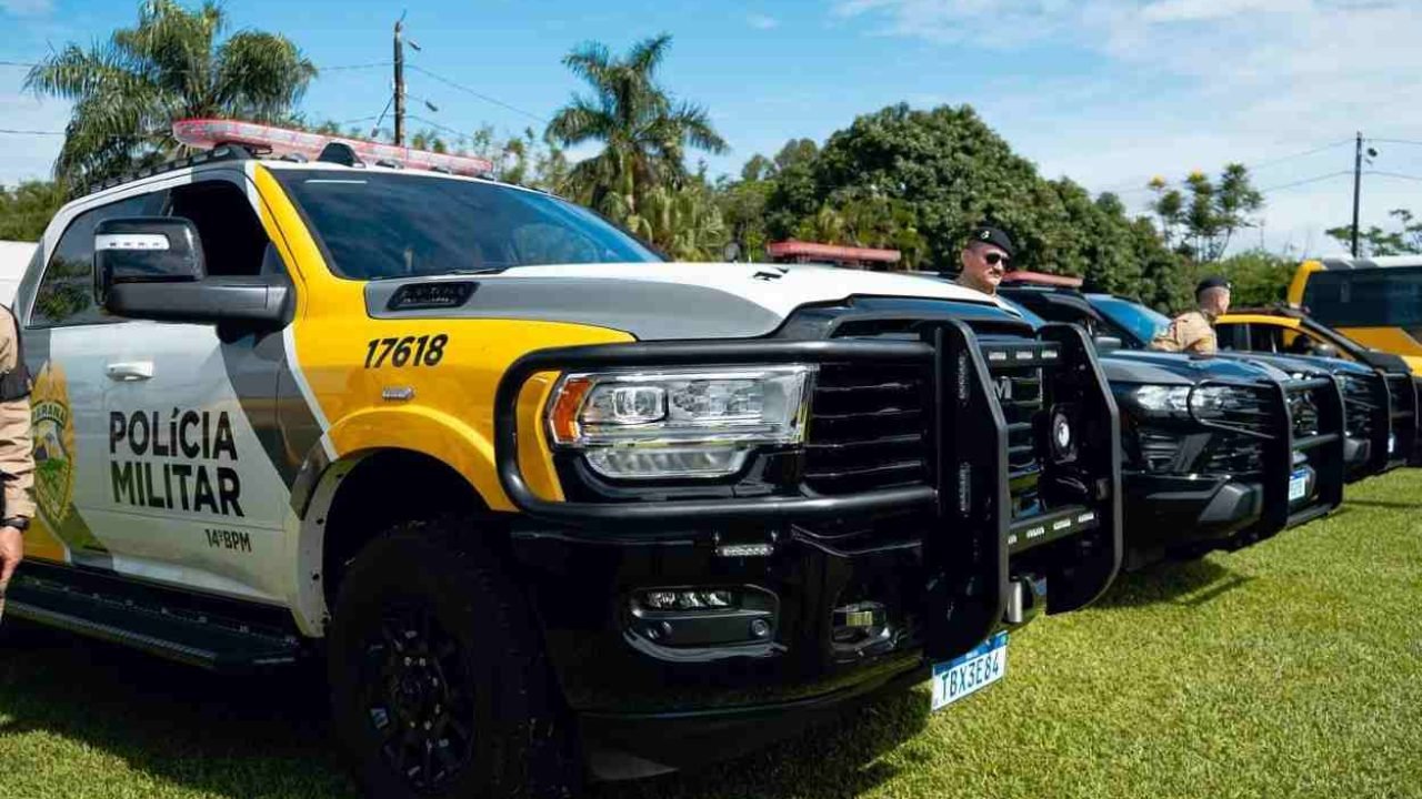 PM reforça segurança em Foz do Iguaçu — Foto: H2FOZ