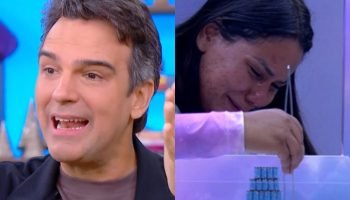 Foto: 1 de 1 Tadeu Schmidt e Chaiany em fotos coloridas - Metrópoles - Foto: Rep