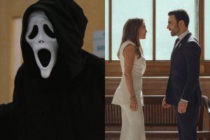 Montagem de imagens mostra os filmes Todo Mundo em Pânico e Paixão de Escritório