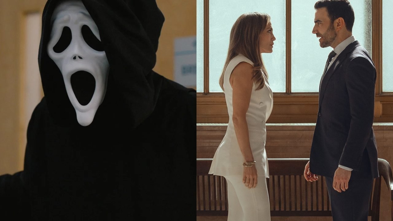 Montagem de imagens mostra os filmes Todo Mundo em Pânico e Paixão de Escritório