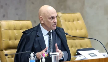 Alexandre de Moraes em sessão plenária do STF — Foto: Alexandre de Moraes em ses