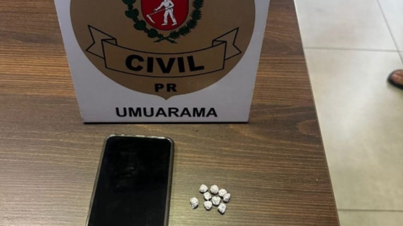 Polícia Civil prende homem em flagrante por tráfico de drogas em Umuarama — Foto