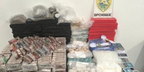 Apreensão de drogas pela Polícia Militar do Paraná. — Foto: Governo do Paraná