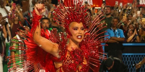 Virginia durante desfile da Grande Rio na Sapucaí — Foto: 1 de 1 Virginia durant