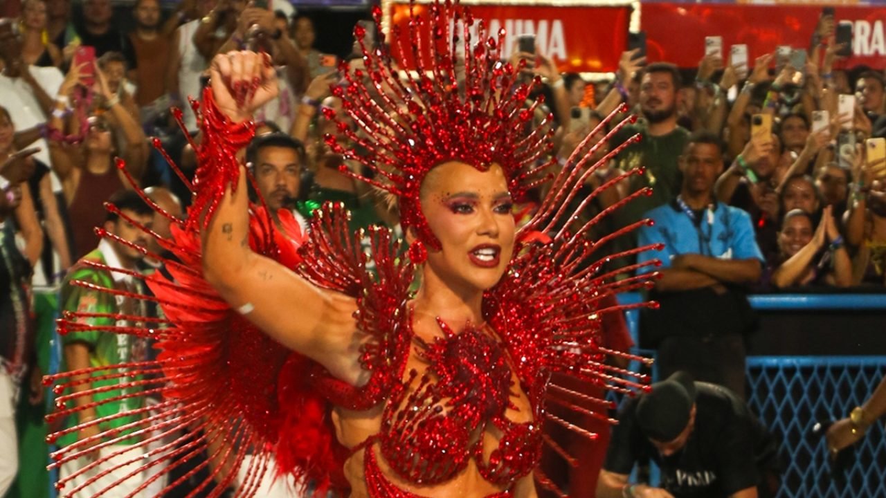 Virginia durante desfile da Grande Rio na Sapucaí — Foto: 1 de 1 Virginia durant