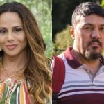 Foto: 1 de 1 viviane araujo e belo - Foto: Reprodução/TV Globo