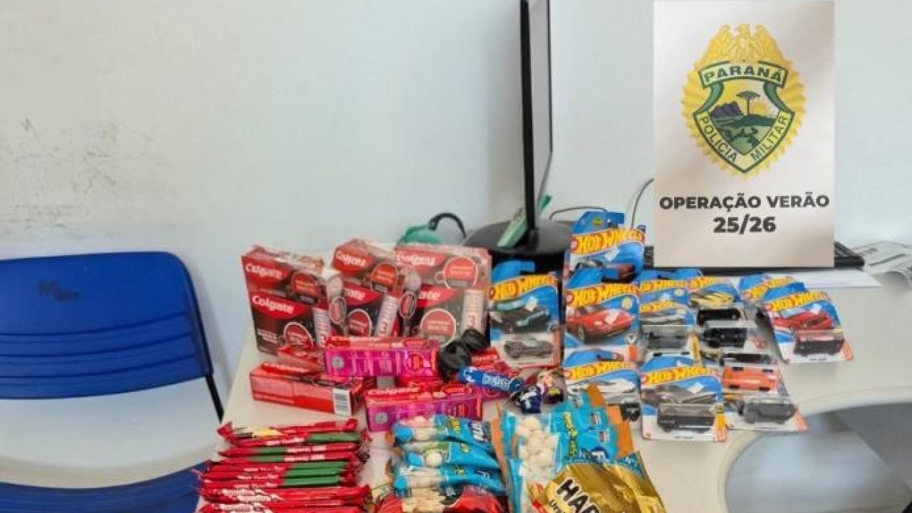 PMPR prende suspeito de roubo a farmácia em Paranaguá — Foto: Governo do Paraná