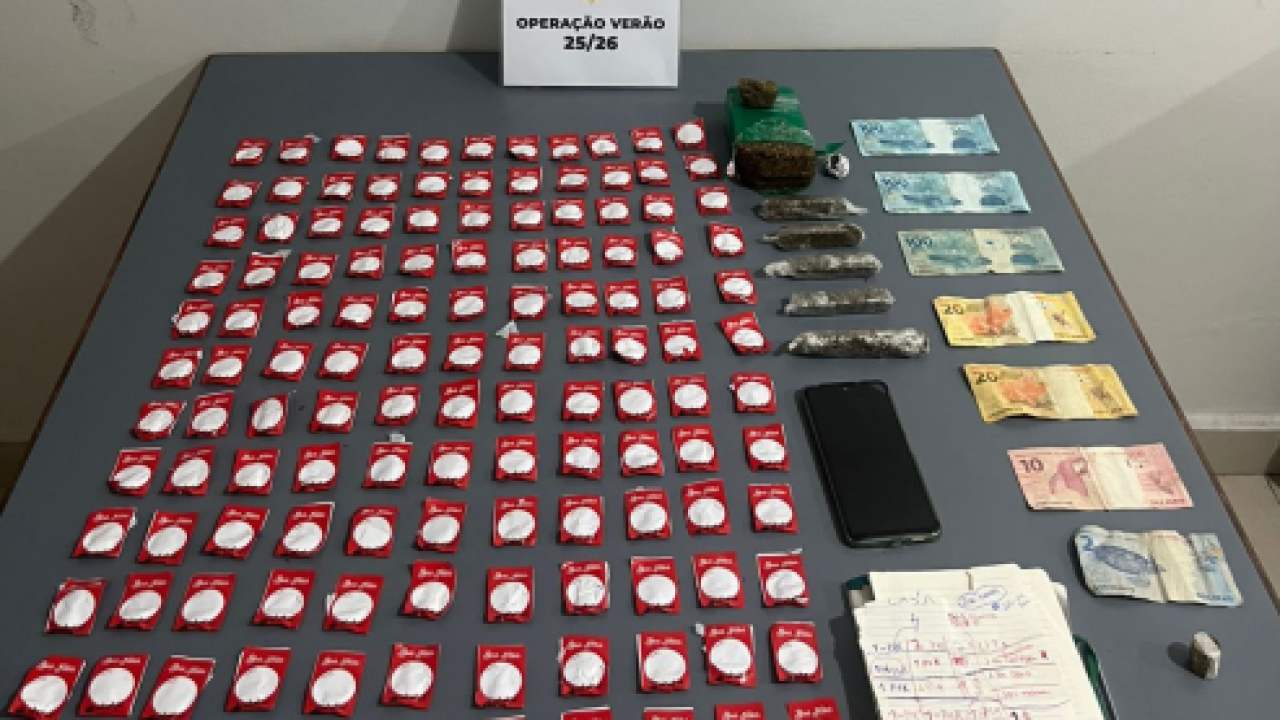 Ação integrada da Polícia Militar em Guaratuba — Foto: Governo do Paraná