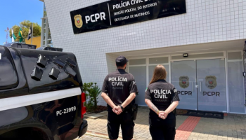 Unidades móveis da Polícia Civil no litoral — Foto: Governo do Paraná