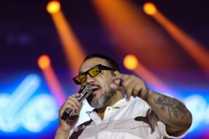 Belo e Jeito Moleque se apresentaram no Verão Maior Paraná — Foto: Governo do Pa